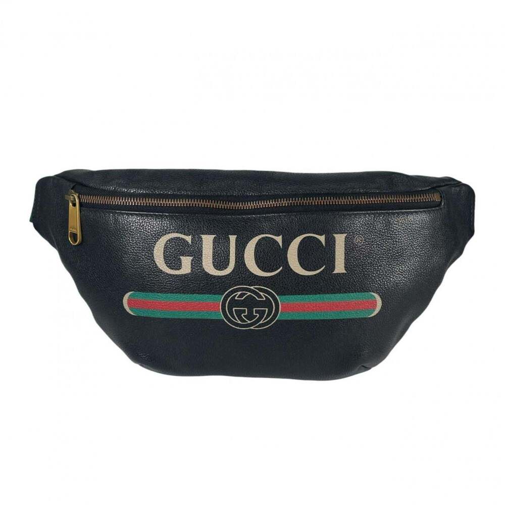 GUCCI Black Leather Fanny Pack - Picture 2 of 16